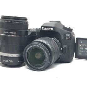 安心フルセット♪Wifi付き♪バリアングル♪Canon EOS 80D Wレンズ