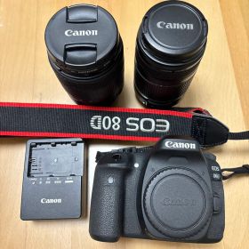 美品★Canon EOS 80D デジタル一眼レフカメラ 本体 レンズ2本付