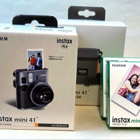 新品 即日発送 instax mini 41+ケース+フィルム10枚2パック