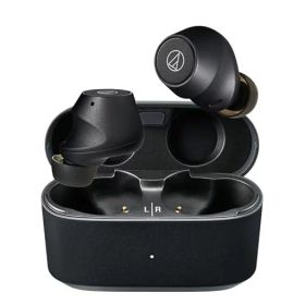 オーディオテクニカ ATH-CKS30TW+ BK (E) ワイヤレスイヤホン ノイズキャンセリング オリジナルステッカー付き ブラック