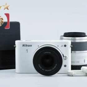 【中古】Nikon ニコン 1 J1 ダブルズームキット ホワイト シャッター回数僅少