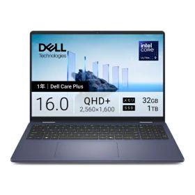 DELL｜デル ノートパソコン Dell 16 Plus 2-in-1(DB06250) ミッドナイトブルー CCL96P-FWC [Copilot+ PC /16.0型 /Windows11 Home /intel Core Ultra 9 /メモリ：32GB /SSD：1TB /2025年春モデル]