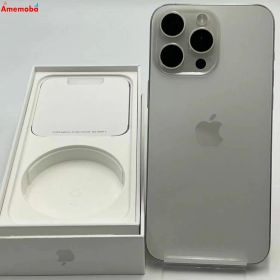 【中古】iPhone15 Pro Max 256GB ホワイトチタニウム MU6Q3J/A AU版SIMフリ