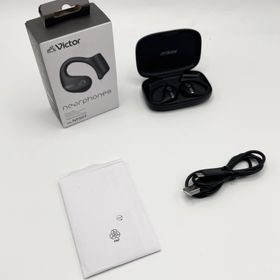 【中古 動作確認済】 JVC ケンウッド Victor HA-NP50T-BA ワイヤレスイヤホン Bluetooth オープンイヤー ブラック ビクター イヤフォン