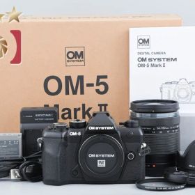【中古】OM SYSTEM (OLYMPUS) オーエム システム OM-5 Mark II 14-150mm II レンズキット ブラック シャッター回数僅少 元箱付き
