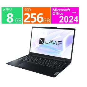 NEC ノートパソコン 15.6 型(インチ) LAVIE N15 Slim N153D/GAB PC-N153DGAB [カームブラック] 第13世代 インテル Core i3 1305U(Raptor Lake) 5コア メモリ：標準8GB(オンボード)/最大8GB[増設・交換不可] SSD：256GB Windows 11 Home Office付き 展示品