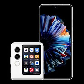 (中古)ZTE nubia Flip 2 128GB ホワイト A404ZT Y!mobile(348-ud)