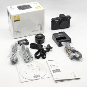 【中古 動作確認済】 Nikon ミラーレス一眼カメラ Nikon 1 V1 薄型レンズキット ブラックN1 V1ULK BK ニコン 送料無料