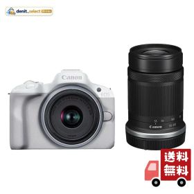 Canon ミラーレス一眼カメラ EOS R50 ダブルズームキット(RF-S18-45+RF-S55-210) ホワイト/APS-C/約376g EOSR50WH-WZK