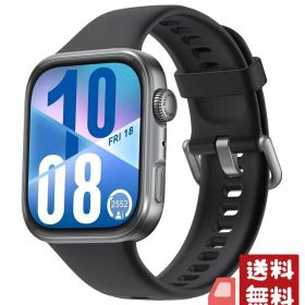 HUAWEI WATCH FIT 4 スマートウォッチ 薄型軽量 1.82インチ大画面 アウトドアに適した気圧計と測位システム 通知 フィットネス ヘルストラッカー 情緒測定 10日間ロングバッテリー iOS/Android対応 ブラック