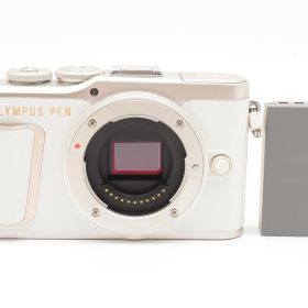 【値下げ】 ★ショット数:515回!!★ OLYMPUS オリンパス PEN E-PL10 ボディ ホワイト ミラーレス一眼カメラ ＃4780