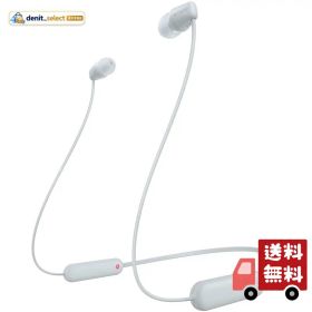 ソニー(SONY) ワイヤレスイヤホン WI-C100:Bluetooth対応/25時間スタミナ/IPX4防滴/DSEE搭載 ホワイト WI-C100 WZ 小
