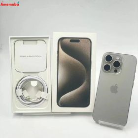 【中古】iPhone15 Pro 128GB ナチュラルチタニウム MTU93J/A Apple版SIMフリ