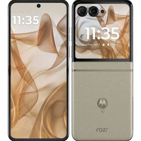 【中古】【安心保証】 motorola razr 50[512G] SIMフリー サンドクリーム