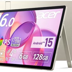Acer｜エイサー A16-11MN-H16Q タブレットパソコン Iconia A16(16型/Android/Allwinner A733/メモリ 6GB/ストレージ 128GB/10点マルチタ