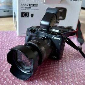 Canon EOS M3 本体EVF 18-55レンズ バッテリー2個保護レンズ