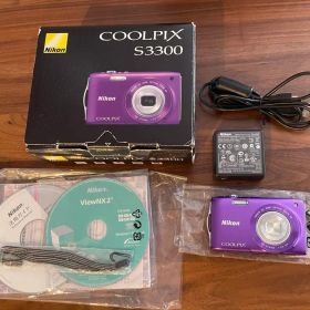 【稼動品／付属品付】Nikon COOLPIX S3300 パープル デジカメ