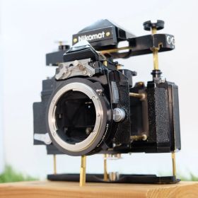 Nikon Nikomat FT 35mm SLR Black Artistic Brass Skeleton Nikon ニコマートFT 35mm フィルムカメラ 真鍮スケルトンブラック