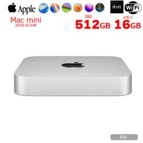 【中古パソコン】Apple Mac mini MGNT3J/A A2348 M1 2020 小型デスク 選べるOS [Apple M1 8コア メモリ16GB SSD512GB 無線 BT シルバー]：良品