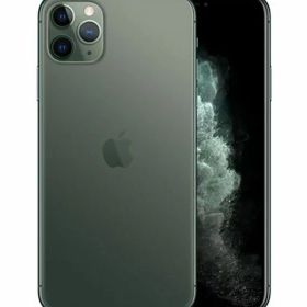 【中古】【安心保証】 iPhone11 Pro Max[64GB] SIMロック解除 au ミッドナイトグリーン