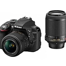 【中古】 Nikon ニコン デジタル一眼レフカメラ D3300 ダブルズームキット ブラック D3300WZBK
