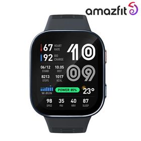 アマズフィット ビップ マックス ダークブルー Bip Max スマートウォッチ ブランド Bluetooth Amazfit SP170085-C116 デジタル ブラック ネイビー 黒