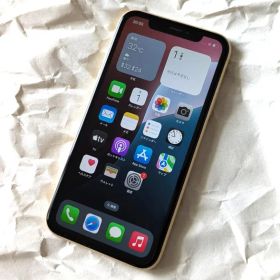 美品 iPhone XR 128GB 82％ SIMフリー 顔認証 イエロー