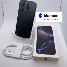 【診断済】iPhone 16 Pro 5G 256GB Black Titanium MYN03J/A（A3292）｜Blancco検査パス｜バッテリー90％ ■S9901