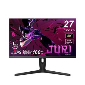 REGZA RM-G277R 27V型 4K液晶モニター Fast IPSパネル採用 160Hz 1ms(GTG) Adaptive Sync対応 VESA DisplayHDR 400 ブラック