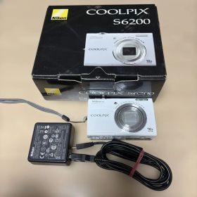 【実稼働】Nikon COOLPIX S6200 ホワイト 充電ケーブル付き