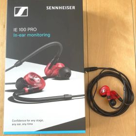 【ほぼ新品】 SENNHEISER IE 100 PRO レッド 有線イヤホン