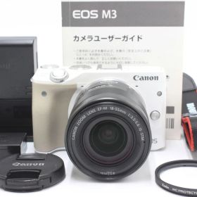 Canon EOS M3 レンズキット(ホワイト) EF-M18-55mm F3.5-65.6 IS STM 付属 キヤノン