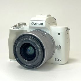 ★3日以内返品可★ 美品 Canon Canon ミラーレス一眼 EOS Kiss M2 EF-M 15-45 IS STM レンズキット ホワイト デジタル ミラーレス 一眼 デジタルカメラ ホワイト