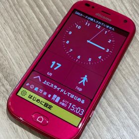 美品 本体 らくらくスマートフォン me F-01L ピンク docomo 富士通 スマホ スマートフォン
