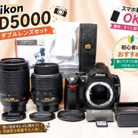 Nikon D5000 手振補正機能付きレンズセット スマホ転送 バリアングル