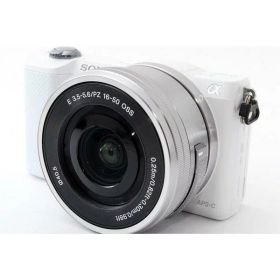 【中古】 ソニー SONY α5000 ホワイトレンズキット 美品 自撮りできる&Wi-Fiで 当店保証30日間 人気 ミラーレス 一眼レフ 交換レンズ カメラ