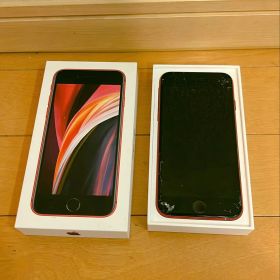 【ジャンク】iPhone SE 第2世代 64GB レッド SIMフリー 箱付