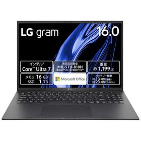 LG ノートパソコン gram [ 16型 / Win11 Home / Core Ultra 7 / メモリ16GB / Office ] 16Z90S-MA78J2