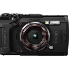 【中古】（新古品） OM SYSTEM/オリンパス OLYMPUS デジタルカメラ Tough TG-6 ブラック 1200万画素CMOS F2.0 15m 防水 100kgf耐荷重 GPS 内蔵Wi-Fi TG-6BLK