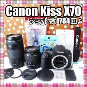✨ショット数1784回✨美品✨Canon kiss X70 ダブルレンズセット