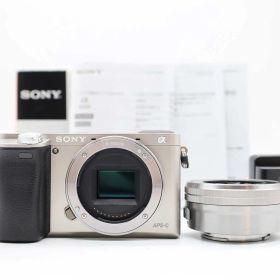 ソニー Sony Alpha α6000 24.3MP Silver 16-50mm Lens 1281 Shots w/ Box [美品] #Z6917A
