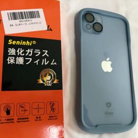 iPhone14plus 本体 青 iFaceケース ＆ 画面フィルム+1枚付き