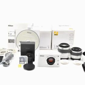 ニコン Nikon 1 J1 ダブルレンズキット ホワイト 付属品多数