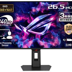 ASUS｜エイスース ゲーミング液晶ディスプレイ(26.5型/QD-OLED/WQHD 2560×1440/240Hz/0.03ms)(ブラック) XG27AQDMES返品種別A