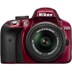 【中古】Nikon デジタル一眼レフカメラ D3300 18-55 VR IIレンズキット レッド D3300LKRD