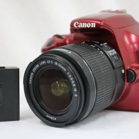 【返品保証】 キャノン Canon EOS Kiss X50 レッド EF-S 18-55mm F3.5-5.6 IS II バッテリー付き デジタル一眼 e12065