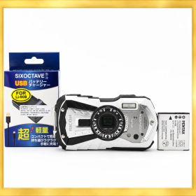 極美品｜RICOH WG-40W ホワイト 防水デジタルカメラ 防水14m耐ショック耐寒 ｜M411