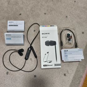 ♪美品！SONY ワイヤレスヘッドセット WI-C200 黒／ソニー／イヤホン