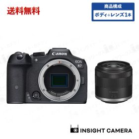 キヤノン EOS R7 ボディ ブラック + 広角ズームレンズセット RF-S14-30mm F4-6.3 IS STM PZ ブラック イオス ミラーレス一眼カメラ Canon（出荷後転送不可）