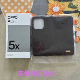 OPPO A5X 本体SIMフリー！本体未使用に近い！専用カバー新品未使用付！